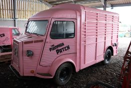 Citroën HY van shell. Fitted out as a static food service van. With side and rear opening hatches,