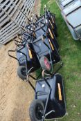 11x metal wheelbarrows.