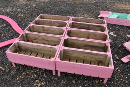 10x wooden planters.