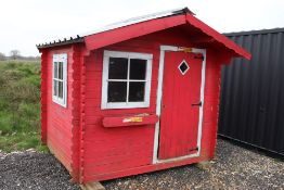 8ft x 6ft log cabin-style garden room/ Wendy house