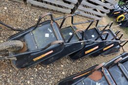5x metal wheel barrows.