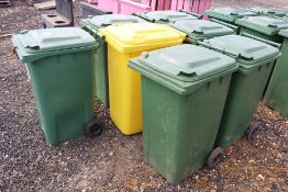 7x wheelie bins.
