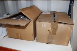 12 spools of blue nylon rope.