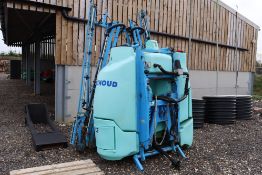 Berthoud Elyte 1200 20m mounted sprayer. 2004. With vertical folding booms and quad nozzle bodies.