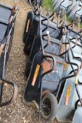 5x metal wheel barrows.