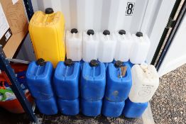 Quantity of water containers.