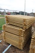 Pallet of 4ft high picket fencing sections.