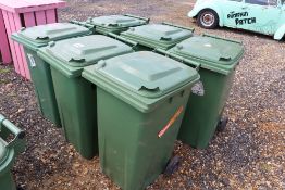 6x wheelie bins.