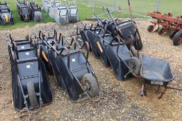 20x metal wheelbarrows in varying condition.