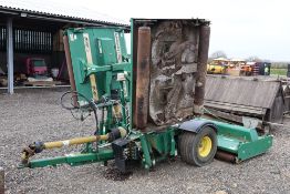 Major TDR 16000 triple gang trailed hydraulic folding Rollermower. 2014.
