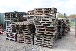 Large quantity of pallets.