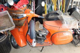 Piaggio Vespa 150 Sprint 5 moped. Registration CDM 423M. Date of first registration 01/01/1974.