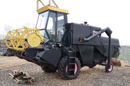John Deere 952 combine. Currently not running and been used as a static prop.