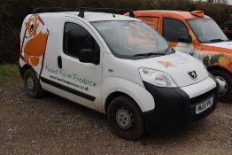 Peugeot Bipper 1.2L diesel van. Registration NU65 VWJ. Date of first registration 28/10/2015. 75,000