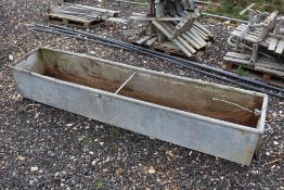 Riveted galvanised water tank.