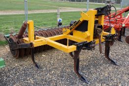 McConnel Shakaerator 5 leg subsoiler. Serial Number 26CK06. With later Cousins single row DD packer.