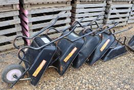 5x metal wheel barrows.