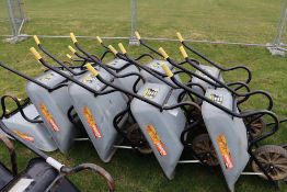 10x galvanised wheelbarrows. With solid wheels.