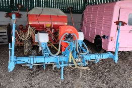 Monosem NG4+ two row small seed/pumpkin drill. Serial Number 10040062. With v-disc openers, tyre