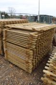 Pallet of 4ft high picket fencing sections.