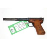 A Diana Model 2 air pistol with a tub of various air gun pellets in their containers. As a post 1939