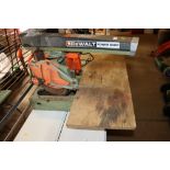A Dewalt power shop radial arm saw, model DW125, l