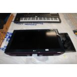 An LG flatscreen television lacking remote control
