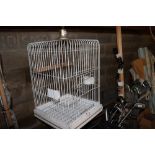 A wire bird cage