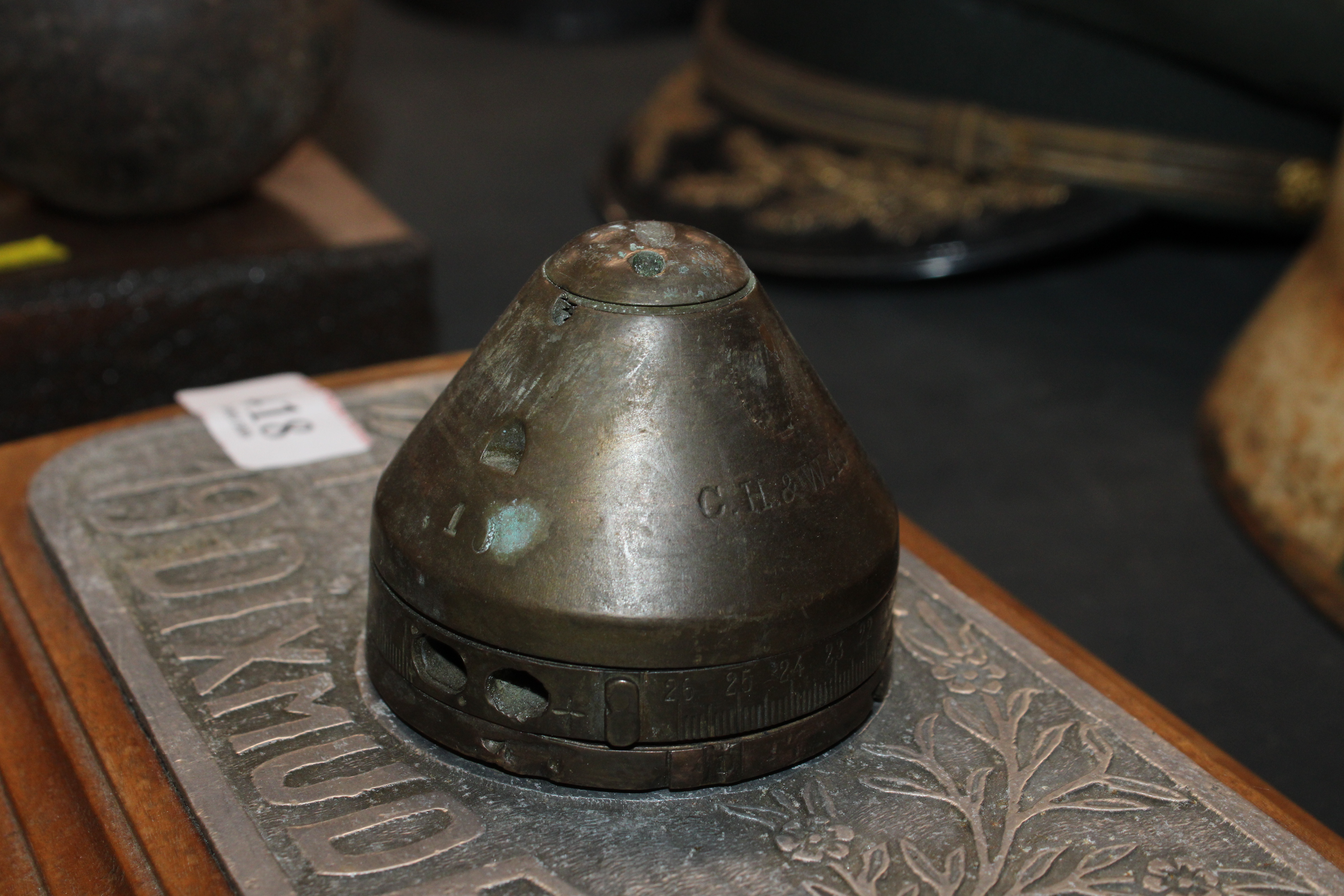 A WWI German shell fuse, from the Battle of The Yser Dixmund 1917 ...