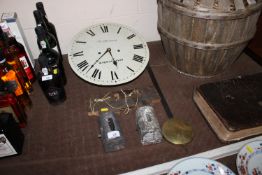 W. Francis of Birmingham, clock movement with weights and pendulum