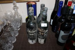 Two bottles of Croft 1963 vintage port AF, a bottl