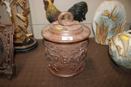 A 19th Century French tobacco jar