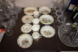 A collection of Royal Doulton Bunnykins china