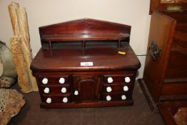 An apprentice piece mahogany miniature dresser, ap