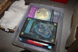 A collection of various Harry Potter hardback and