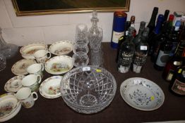 A collection of Royal Doulton cut table glassware;