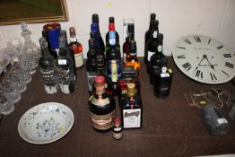 A collection of various wines and spirits to inclu