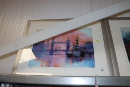 Colin Ruffell, pencil signed coloured print 'Londo