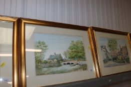 Roy Haydon, gilt framed watercolour study Lyng, No