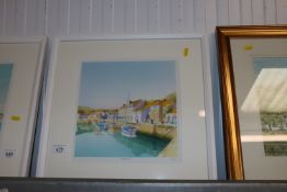 A framed and glazed John Wilson print 'Padstow II'
