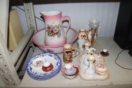 A quantity of various china to include a Royal Wor