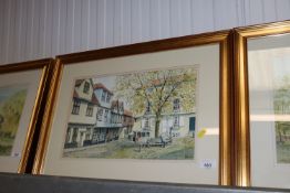Roy Haydon, gilt framed watercolour study of Elm H