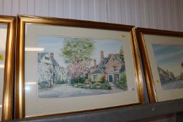 Roy Haydon, gilt framed watercolour study of Hook