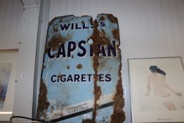 An enamel advertising sign for Wills Capstan cigar