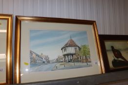 Roy Haydon, gilt framed watercolour study of Wymon