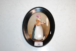 A continental porcelain plaque of The Chocolate Gi