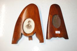 A photograph frame made from an aeroplane propello