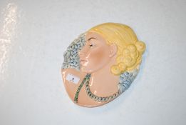 A Beswick wall plaque No.436 Blond Hyacinth Lady w