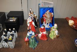 A Royal Doulton figure collection of Henry VIII a