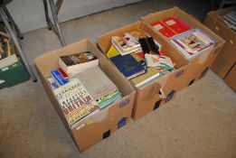 Three boxes of various books